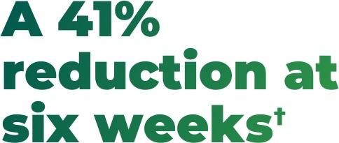 A 41% reduction at six weeks
