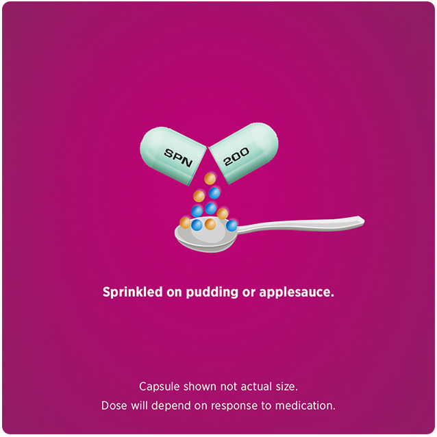 Qelbree can be taken by opening the capsule and sprinkling the beads onto a spoonful of applesauce or pudding.