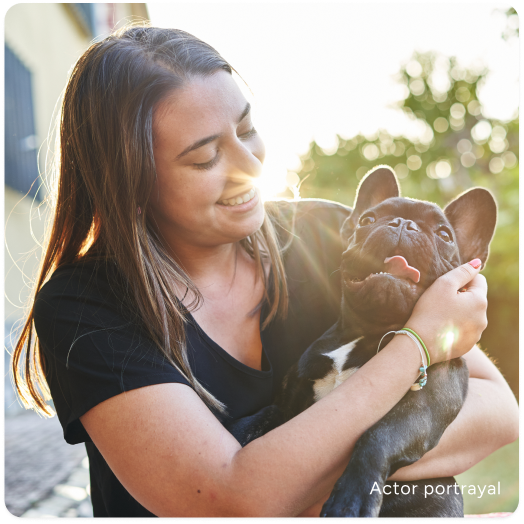 Girl with dog